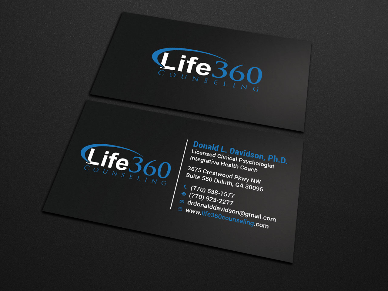 Business Card Design by Tripti Ranjan Gain for Life360 Counseling | Design #19171748
