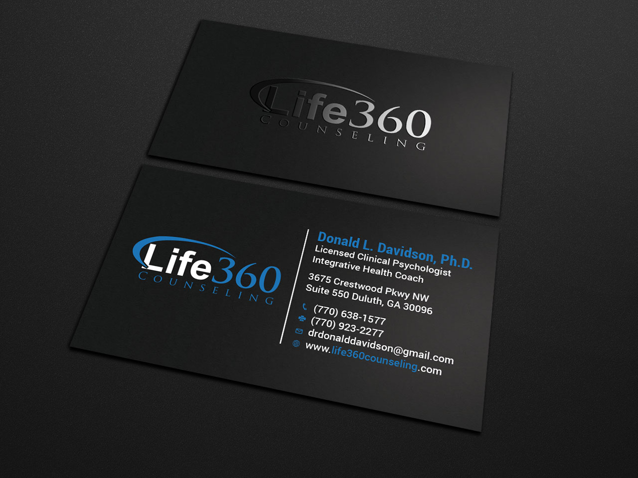 Business Card Design by Tripti Ranjan Gain for Life360 Counseling | Design #19171749