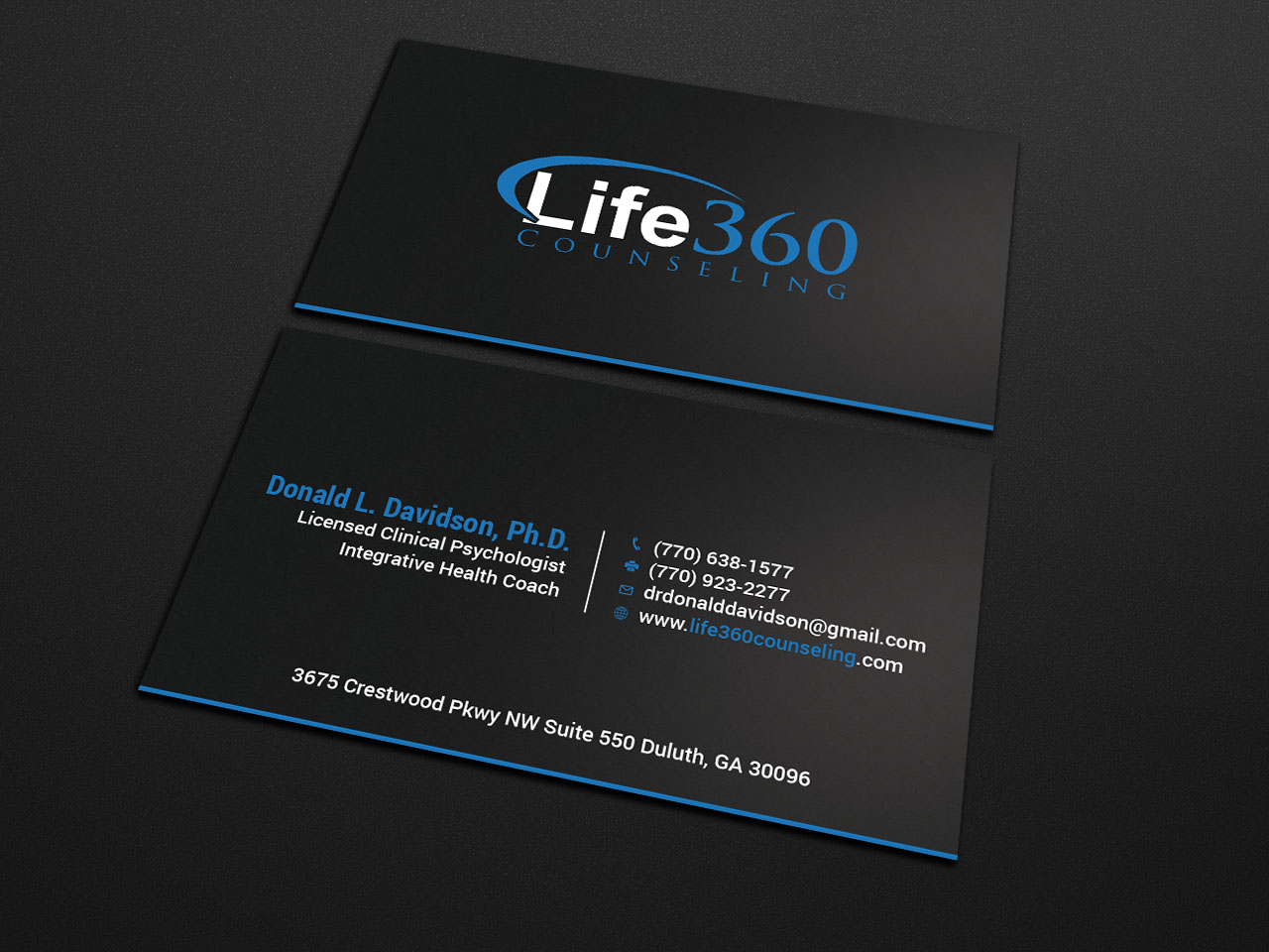 Business Card Design by Tripti Ranjan Gain for Life360 Counseling | Design #19171751