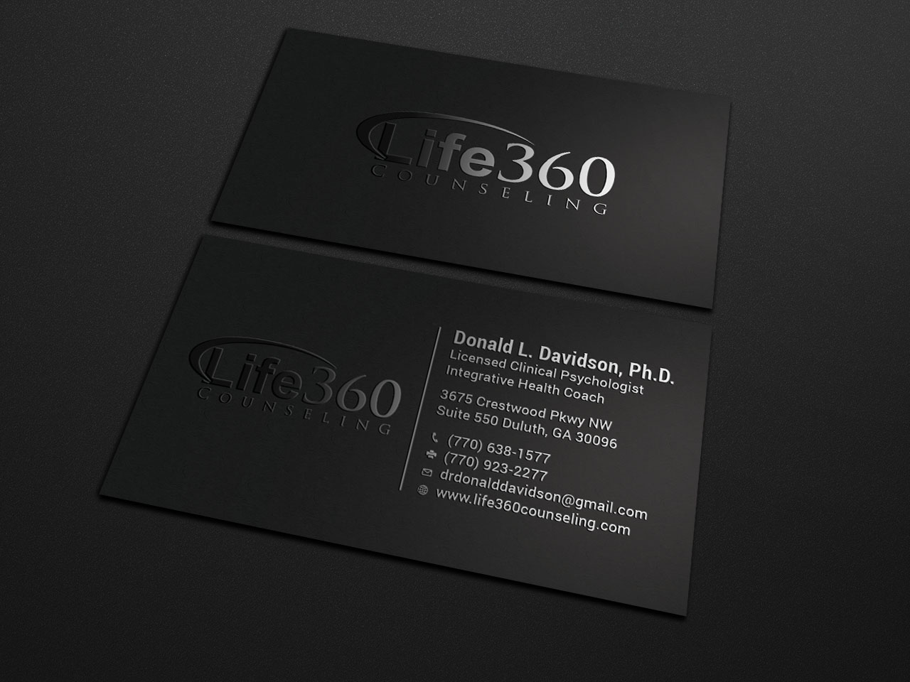 Business Card Design by Tripti Ranjan Gain for Life360 Counseling | Design #19171752