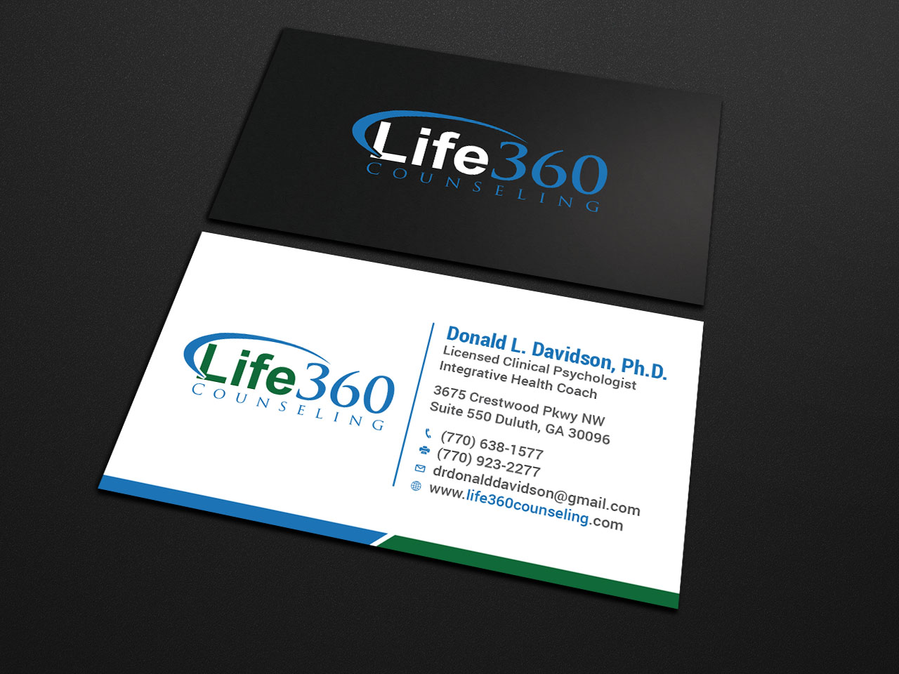 Business Card Design by Tripti Ranjan Gain for Life360 Counseling | Design #19171770