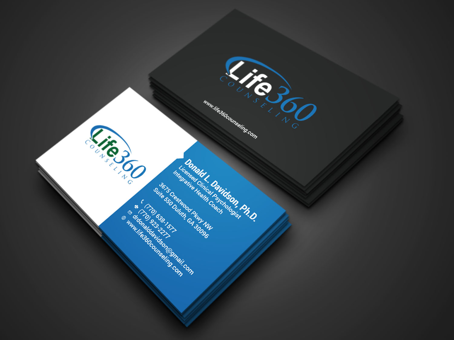 Business Card Design by Tripti Ranjan Gain for Life360 Counseling | Design #19171796