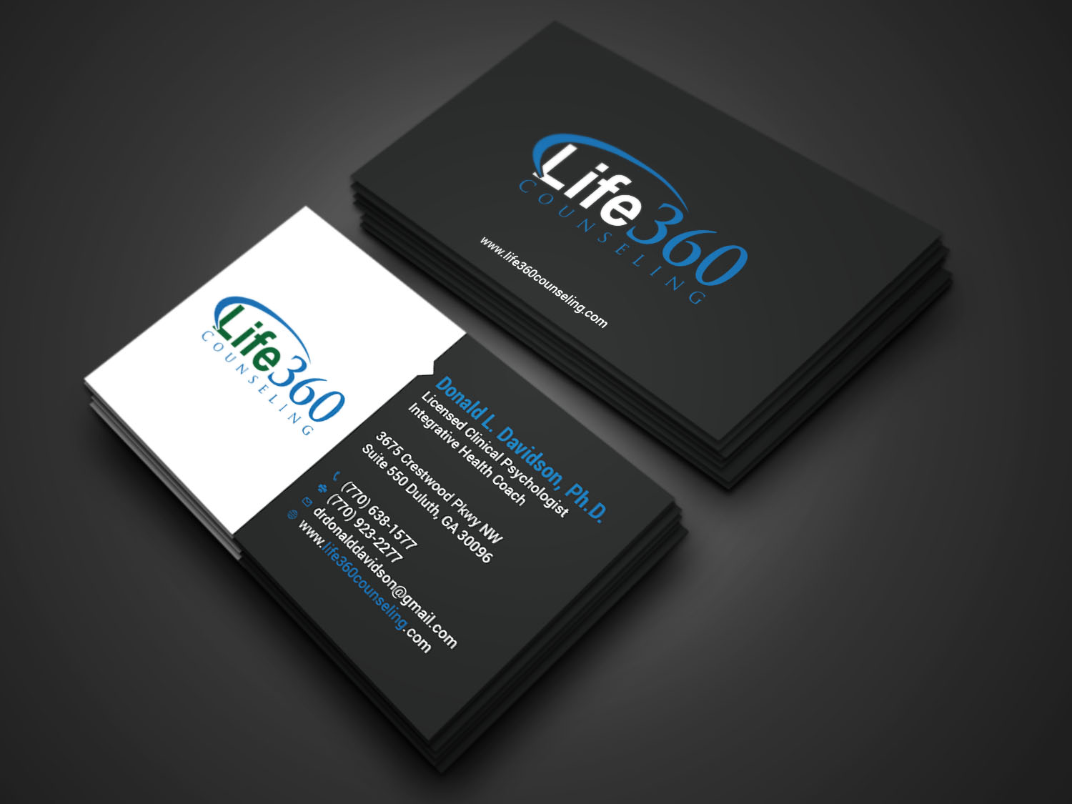 Business Card Design by Tripti Ranjan Gain for Life360 Counseling | Design #19171797