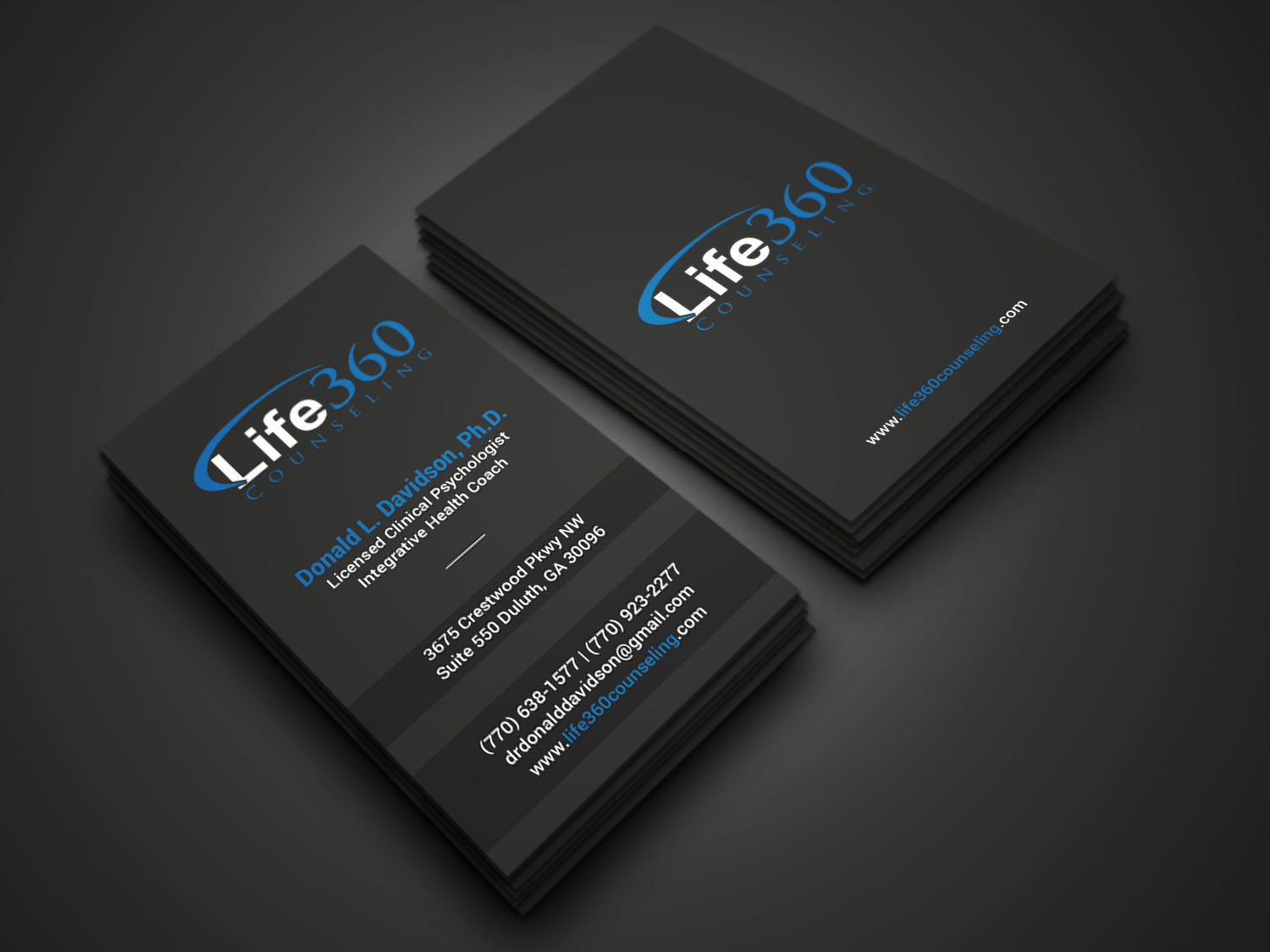 Business Card Design by Tripti Ranjan Gain for Life360 Counseling | Design #19171798