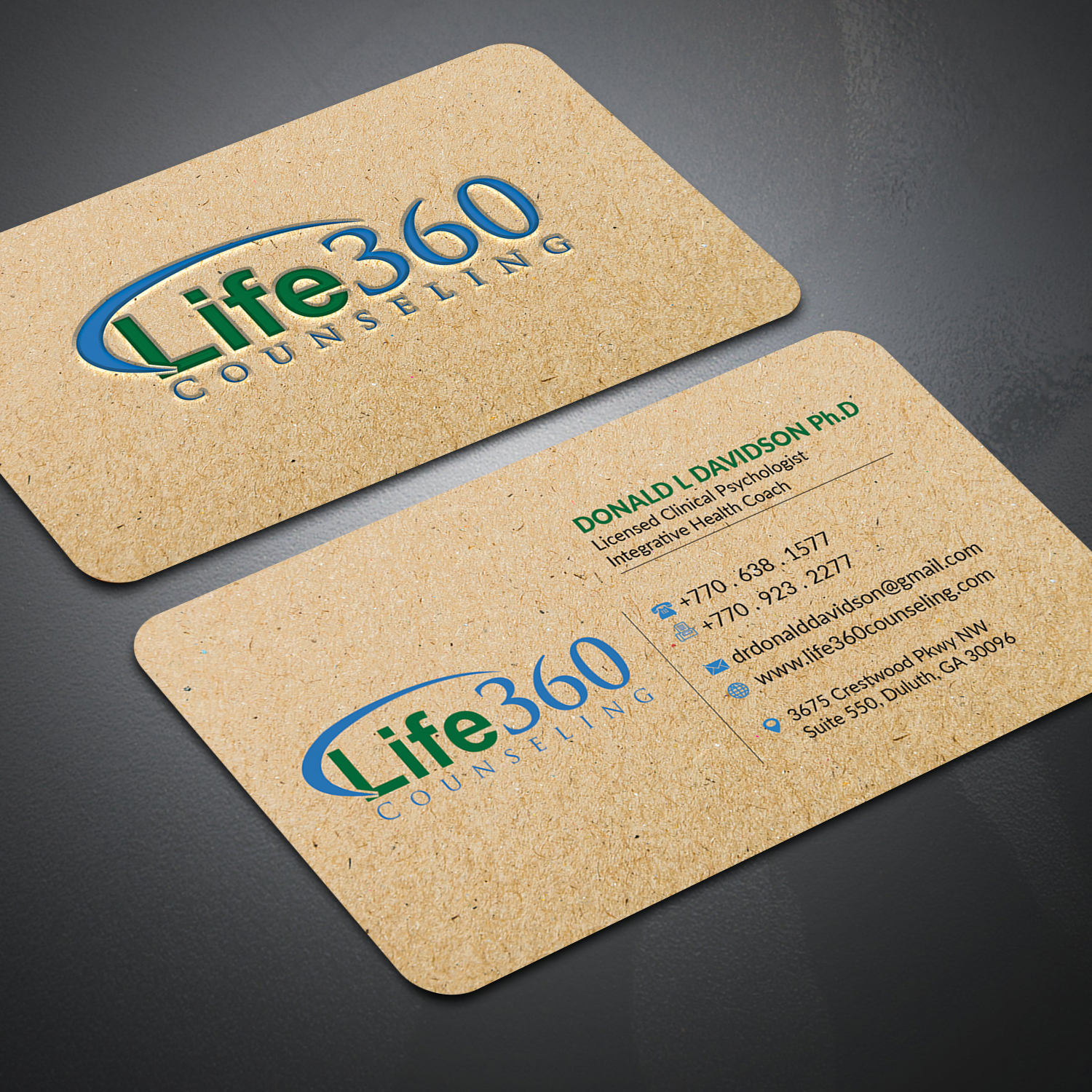 Business Card Design by Mishuy for Life360 Counseling | Design #19162405
