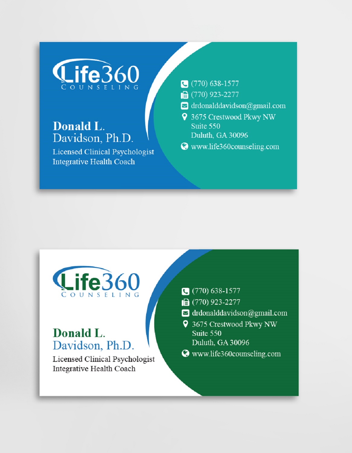 Business Card Design by Maxo-Biz for Life360 Counseling | Design #19148830