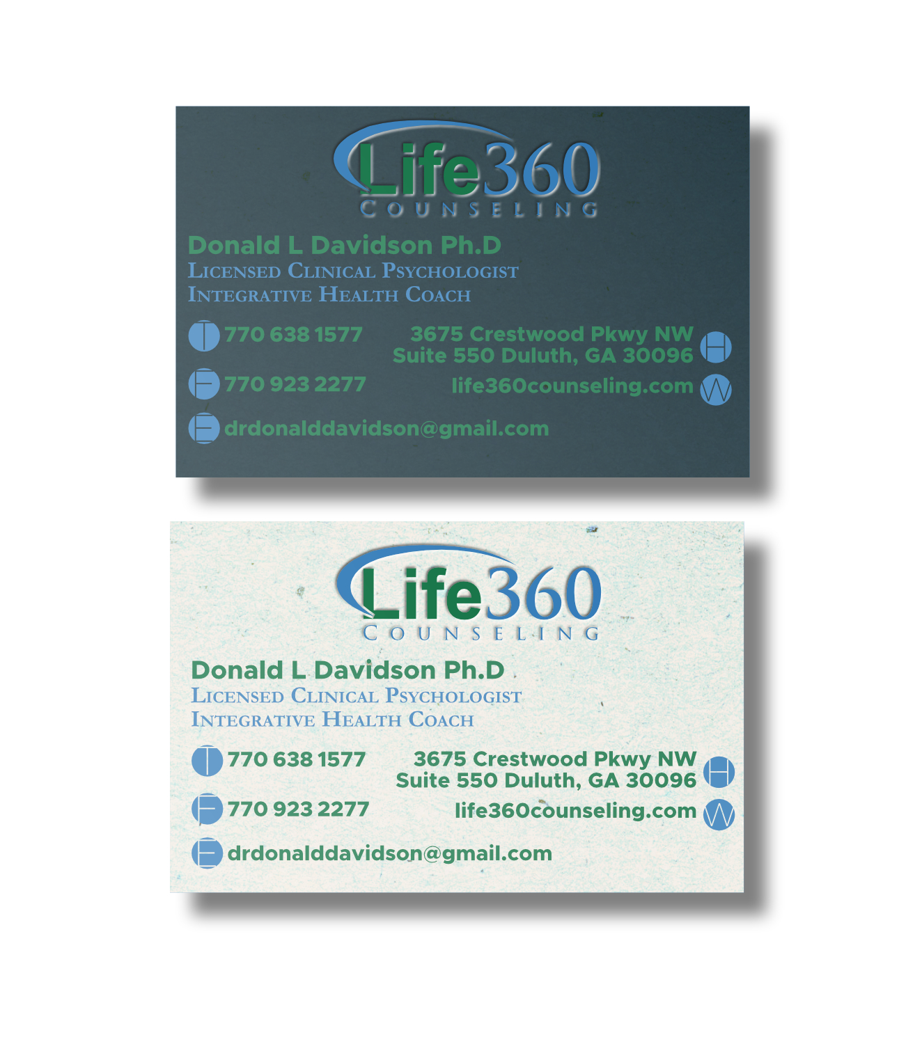 Business Card Design by Pvalente Graphic Arts for Life360 Counseling | Design #19229779