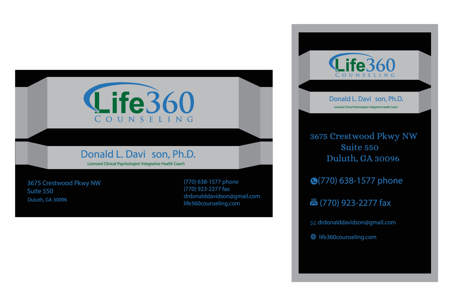 Diseño de Tarjeta de Presentación por Sudip 2 para Life360 Counseling | Diseño #19150911