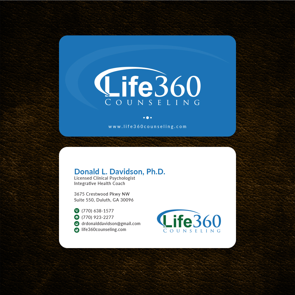 Business Card Design by Bold Pixels for Life360 Counseling | Design #19216325