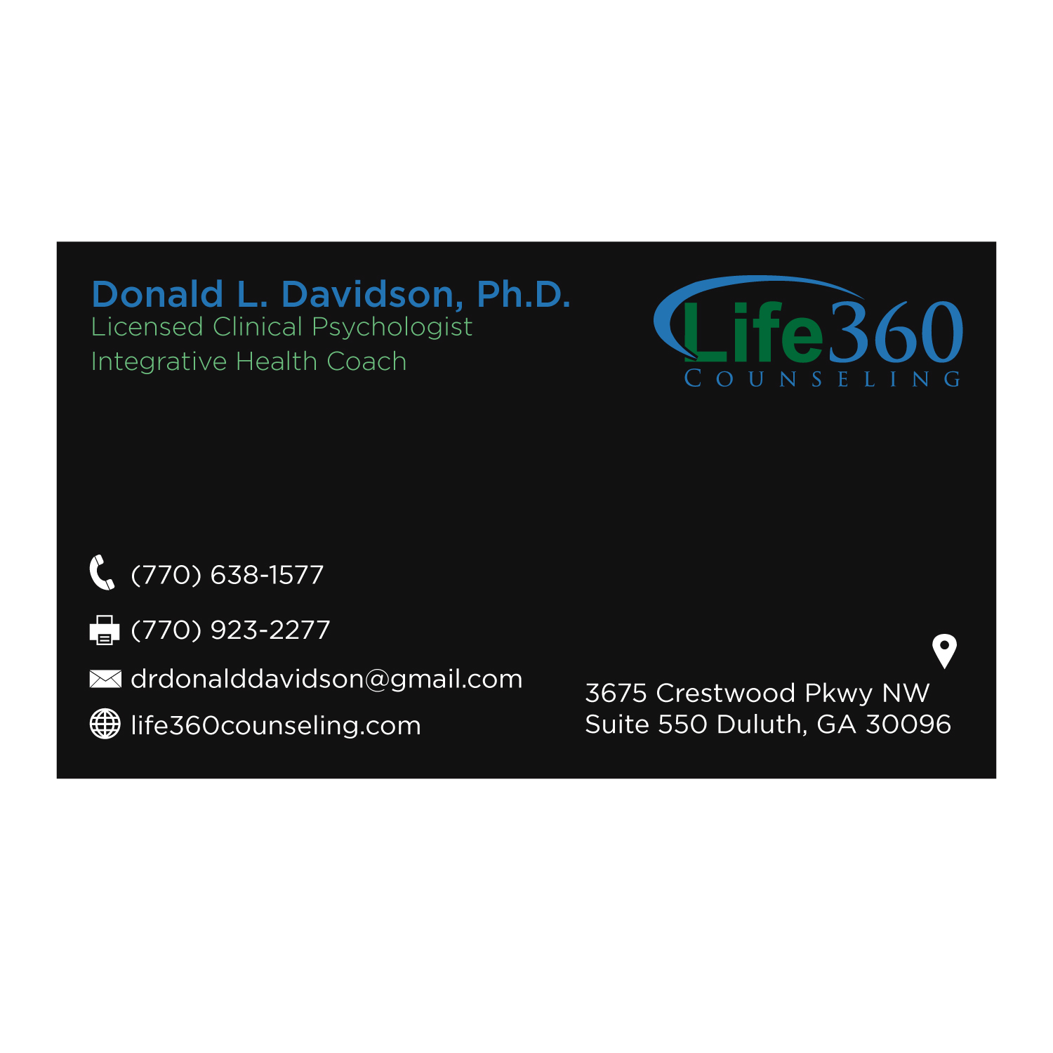 Business Card Design by Graphically for Life360 Counseling | Design #19279735