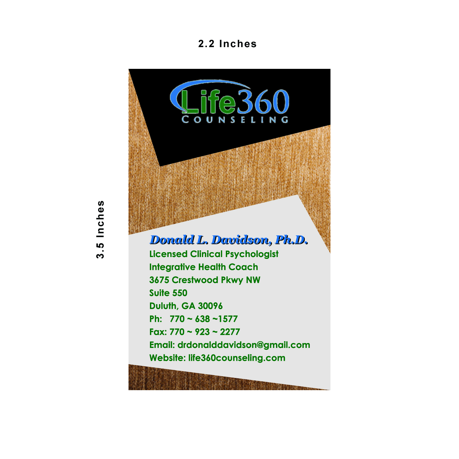 Business Card Design by Susmita 4 for Life360 Counseling | Design #19192003