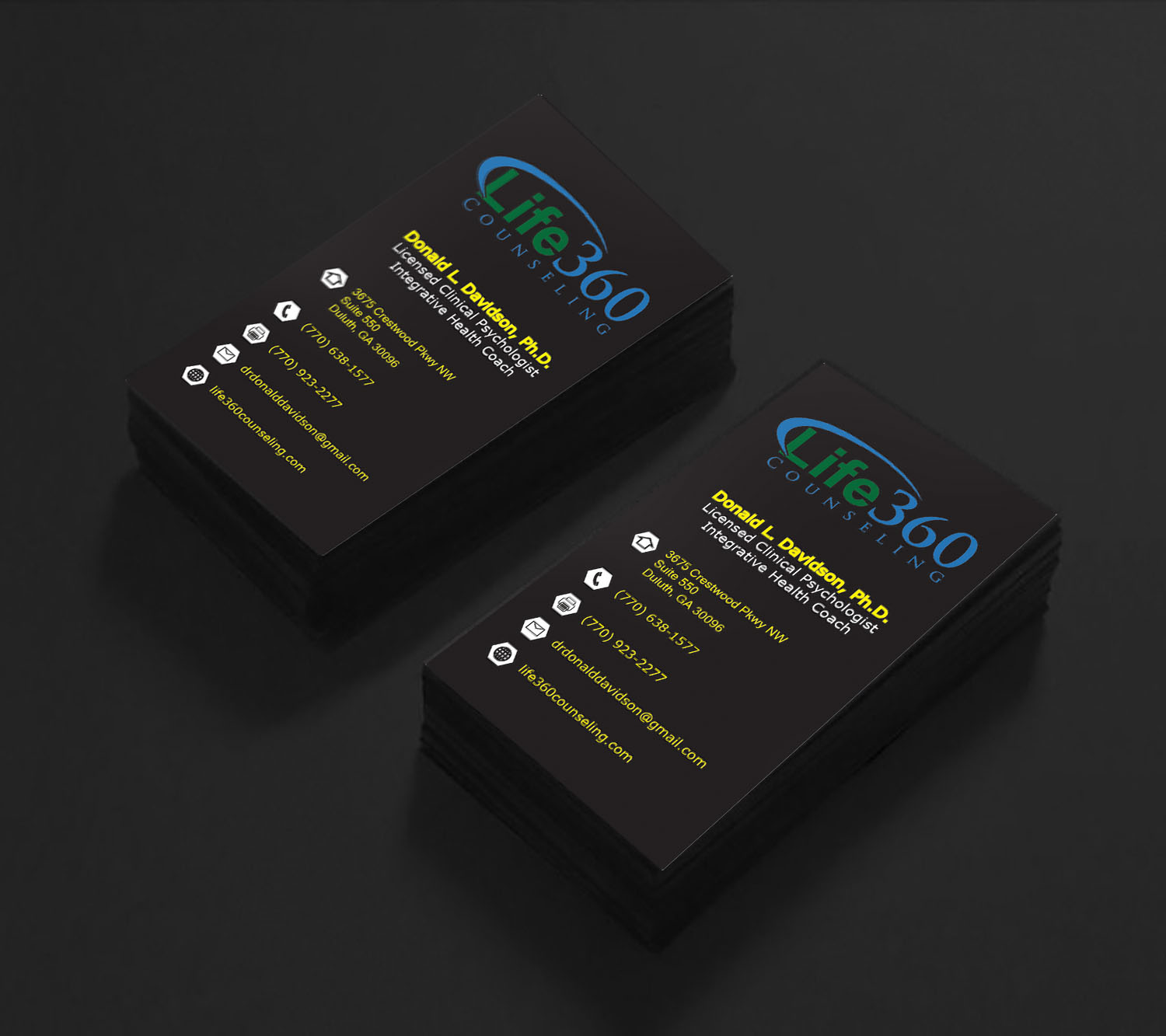 Business Card Design by chamika18 for Life360 Counseling | Design #19345599