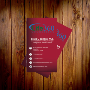 Business Card Design by chamika18 for Life360 Counseling | Design: #19346585