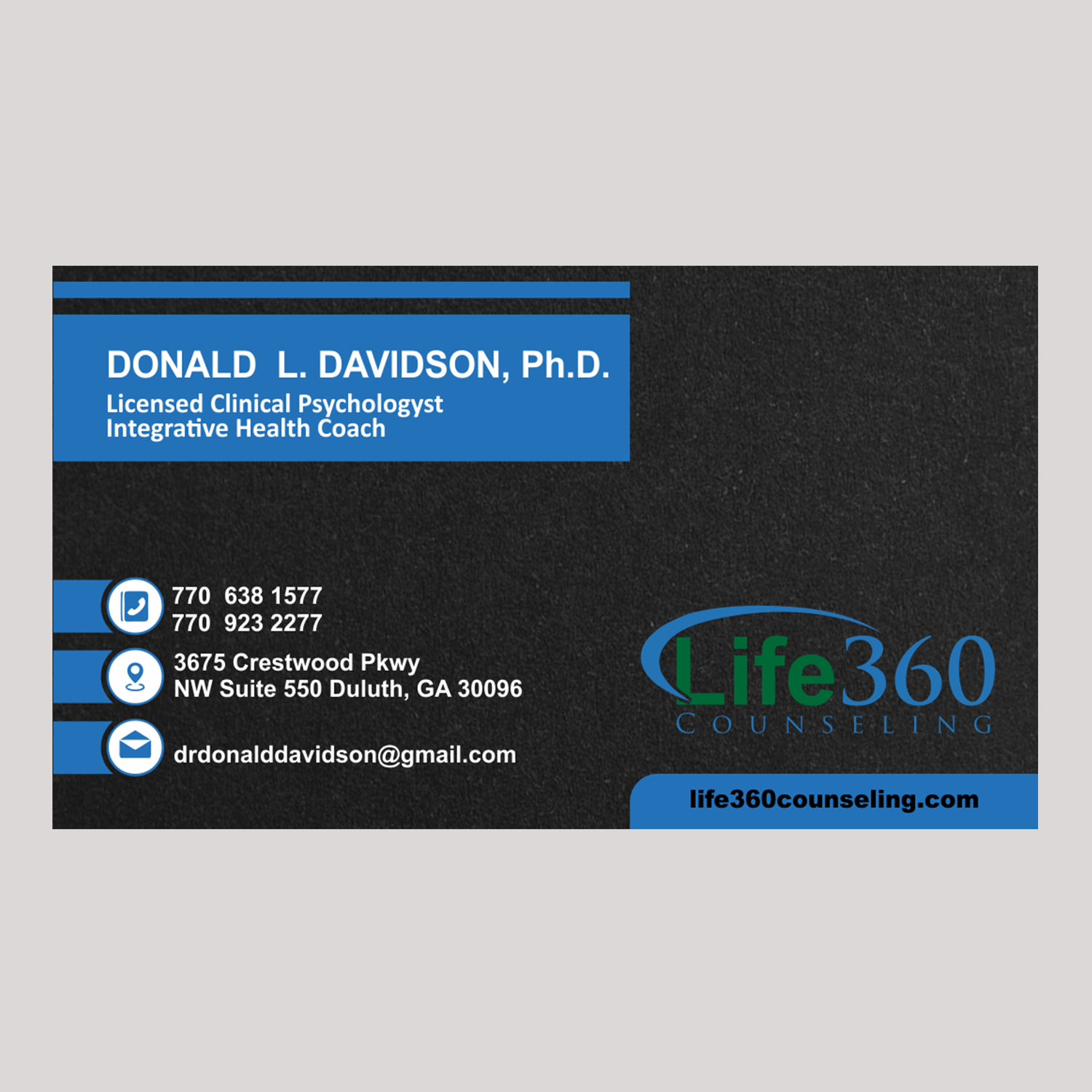 Business Card Design by digi.dsain 2 for Life360 Counseling | Design #19289240
