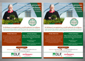 Prebble Seeds Presents Dr Leah Brilman from Seed Research of Oregon | Diseño de Flyer por TSU Creations