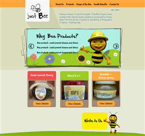 Diseño Web por artistraman para Just Bee Co. | Diseño #2868159