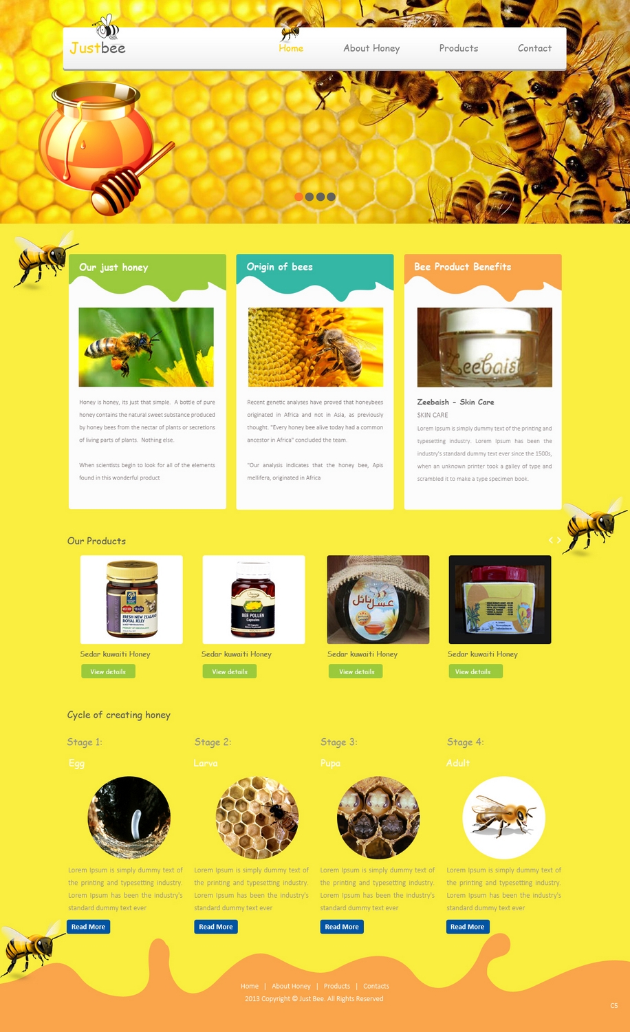 Web Design by pb for Just Bee Co. | Design #2866956