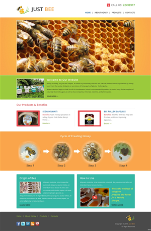 Web-Design von pb für Just Bee Co. | Design: #2866958