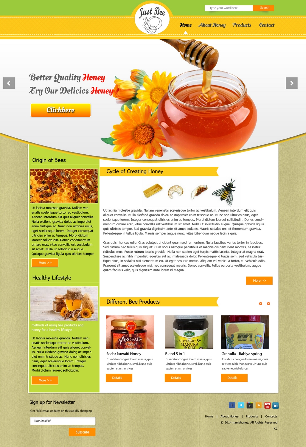Web Design by pb for Just Bee Co. | Design #2866967