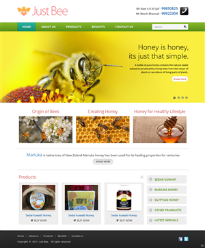 Web-Design von pb für Just Bee Co. | Design: #2866980