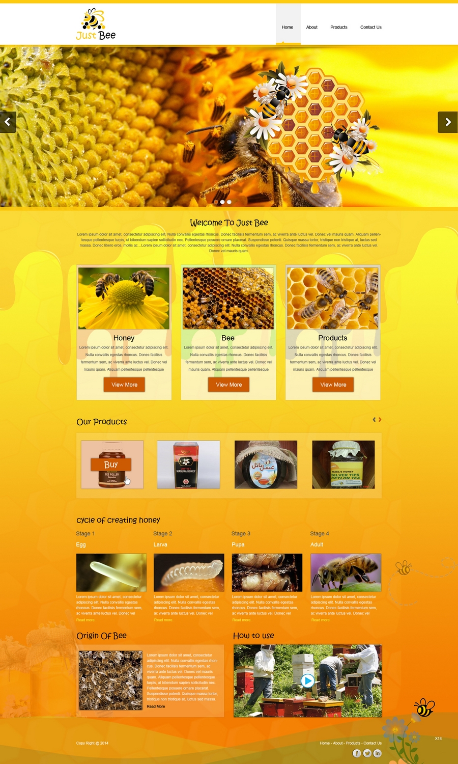 Diseño Web por pb para Just Bee Co. | Diseño #2869910