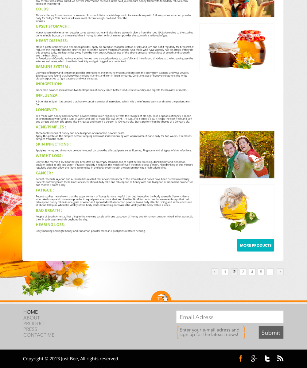 Diseño Web por Actime para Just Bee Co. | Diseño #2875865