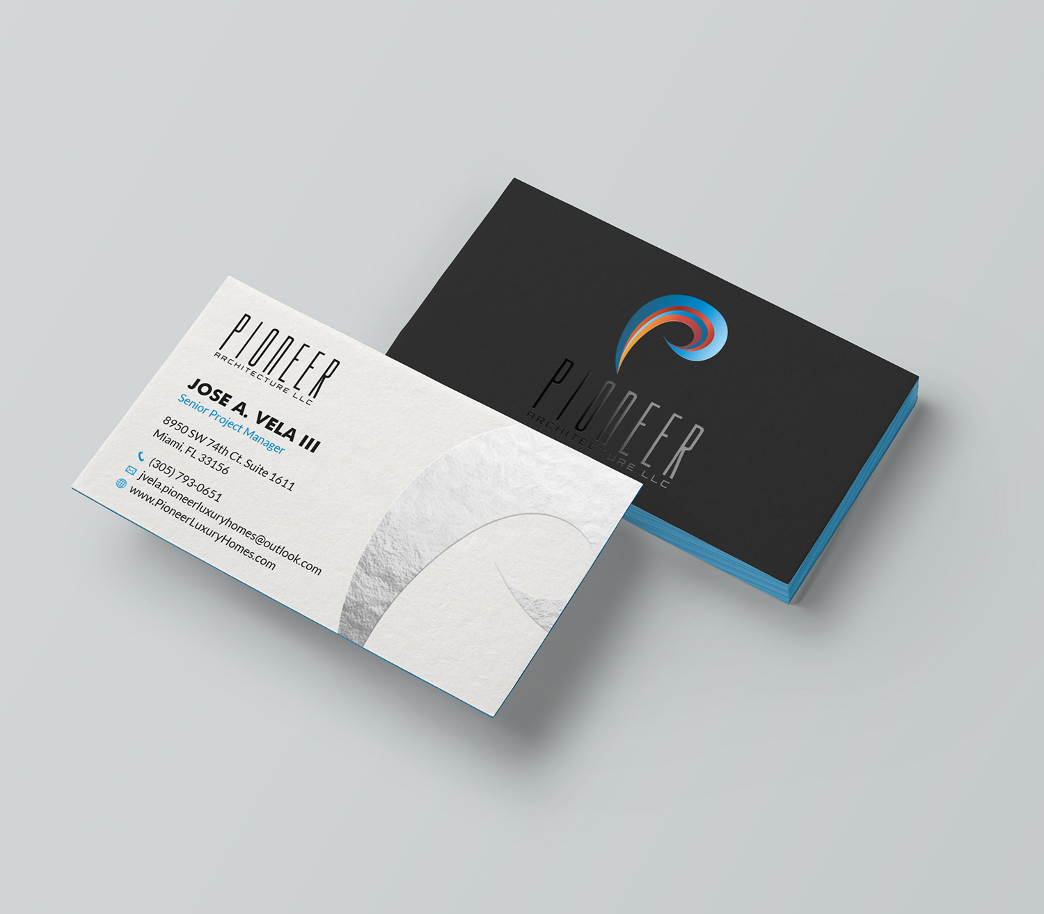 Business Card Design by Tilt for Pioneer Inter-Development, Inc.  | Design #19094613