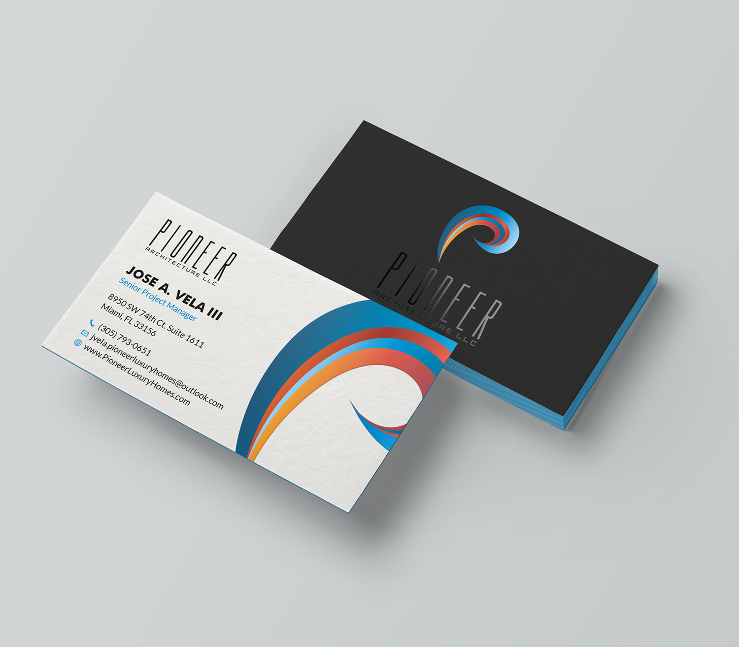 Business Card Design by Tilt for Pioneer Inter-Development, Inc.  | Design #19094614