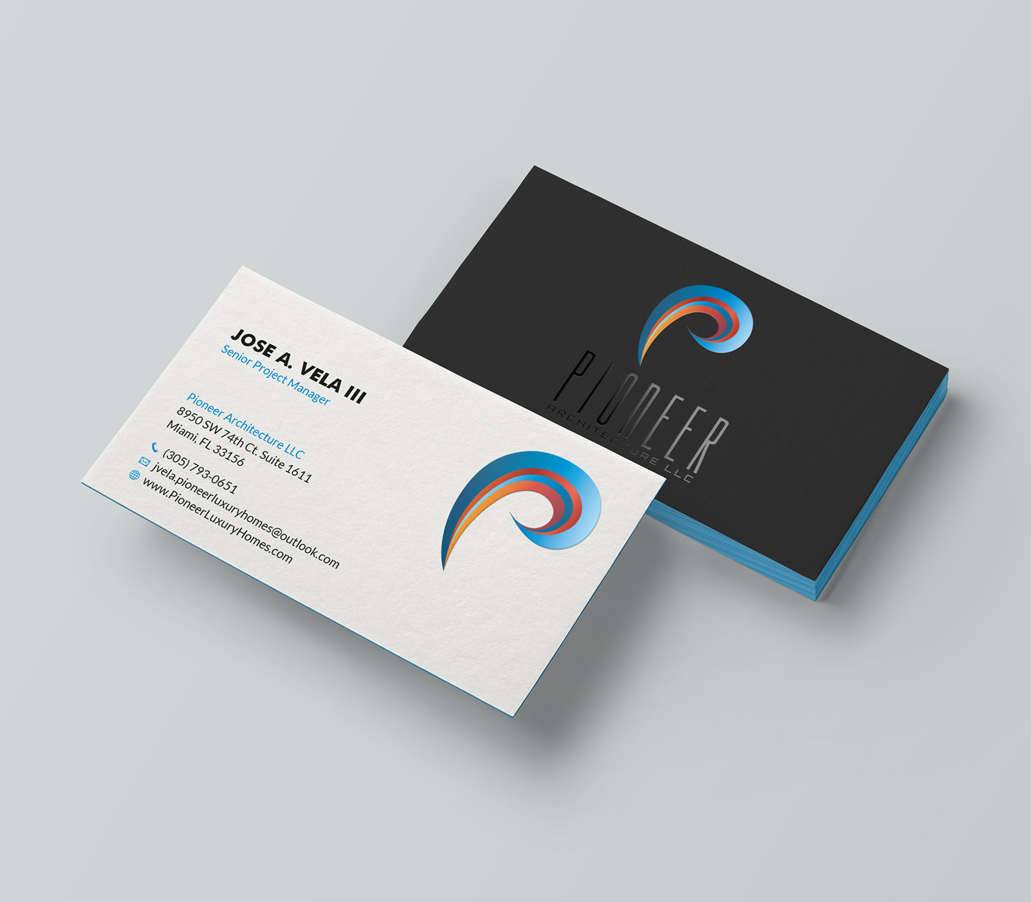 Business Card Design by Tilt for Pioneer Inter-Development, Inc.  | Design #19094615