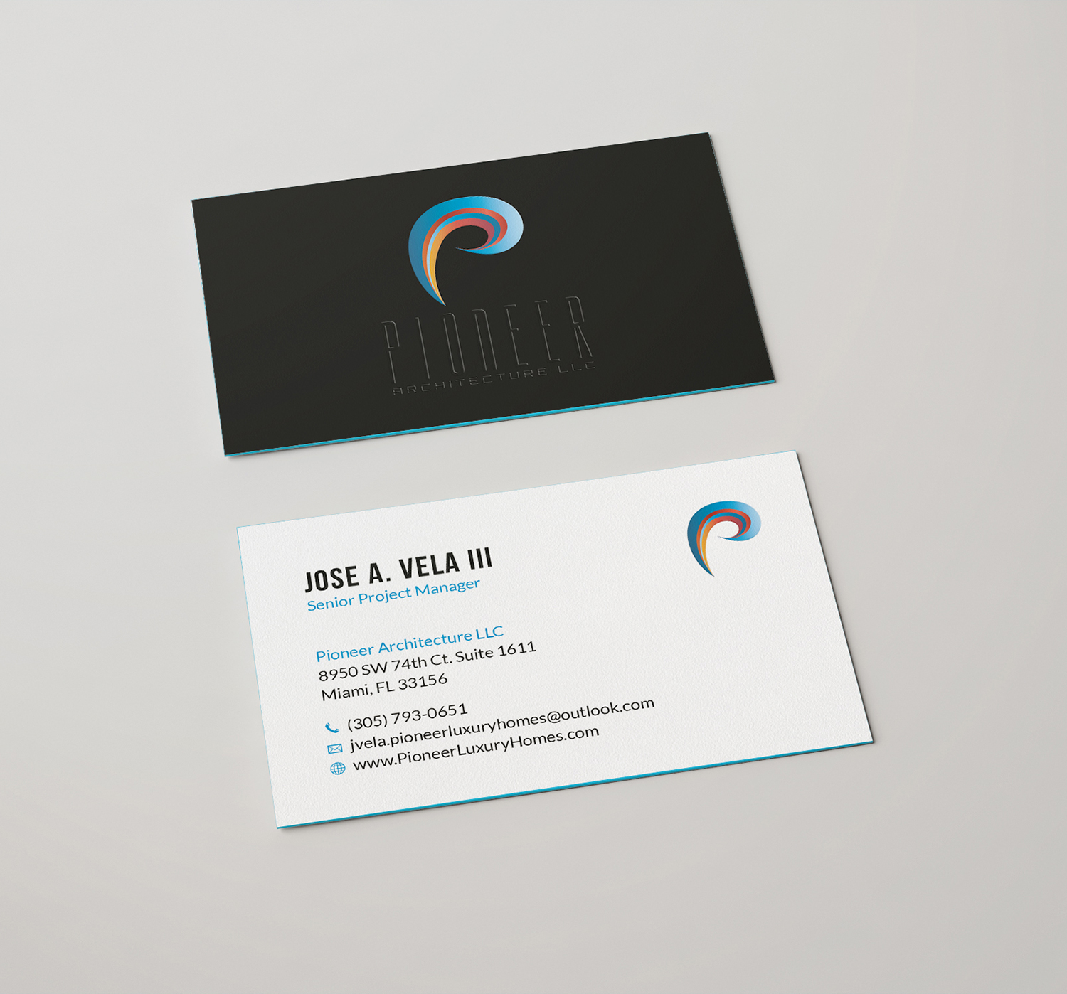Business Card Design by Tilt for Pioneer Inter-Development, Inc.  | Design #19094769