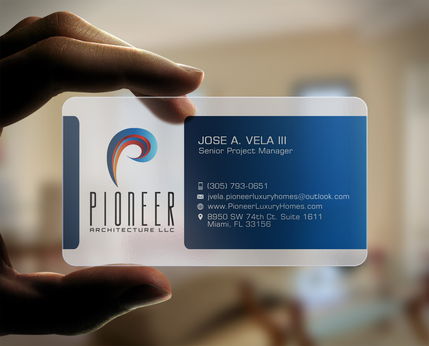 Design de Carte de Visite par Pixi Dust pour Pioneer Inter-Development, Inc.  | Design #19092358