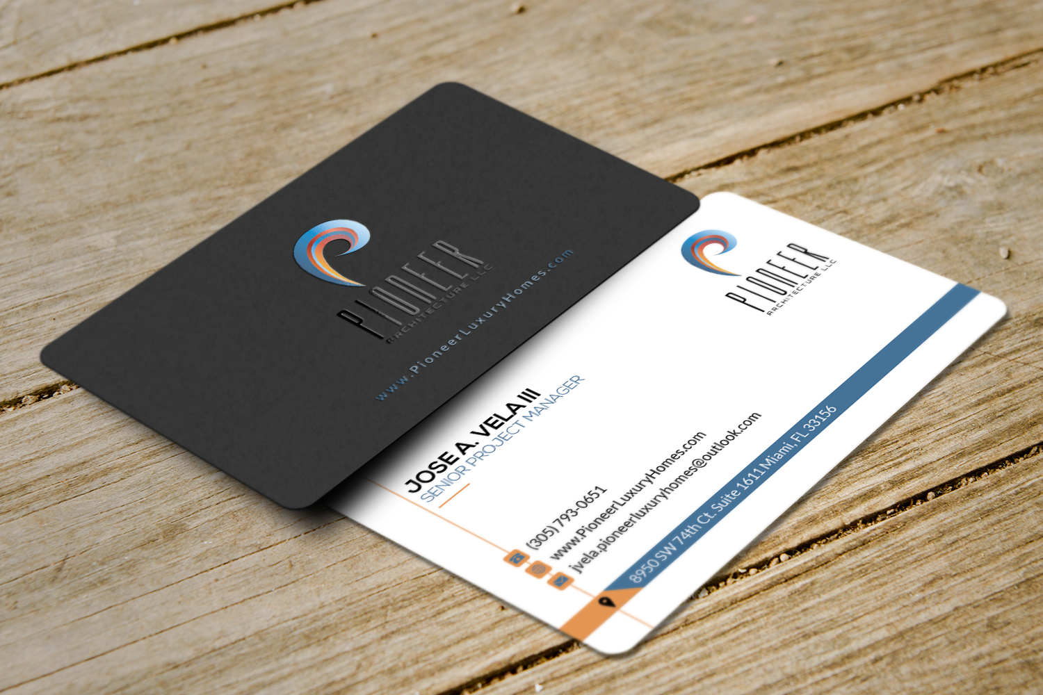 Business Card Design by Riz' for Pioneer Inter-Development, Inc.  | Design #19093186