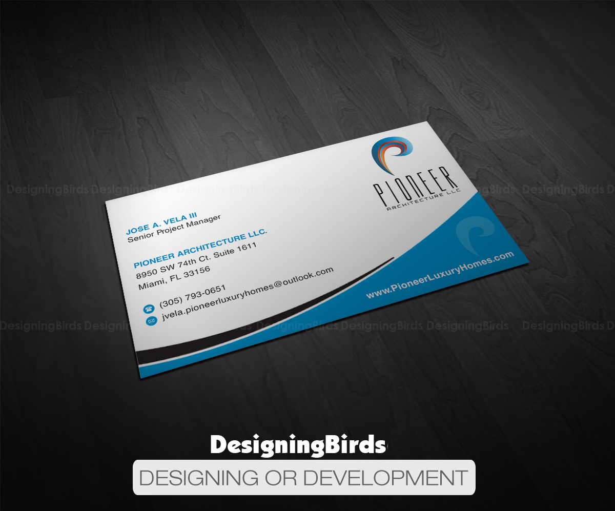 Business Card Design by Designing Birds for Pioneer Inter-Development, Inc.  | Design #19095130