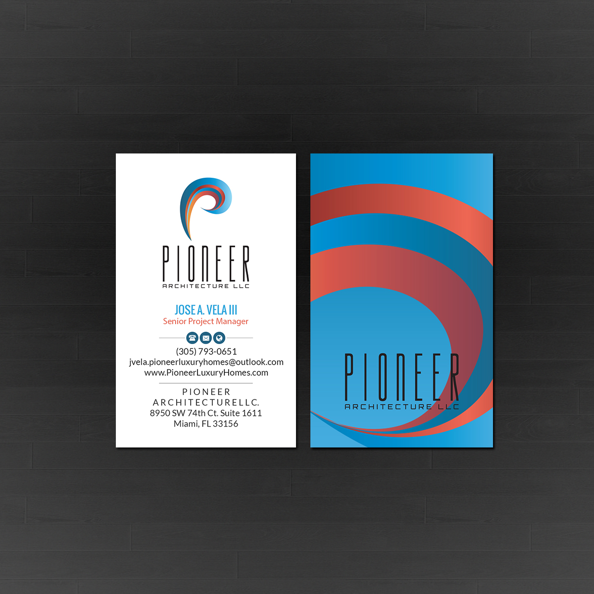 Business Card Design by Creations Box 2015 for Pioneer Inter-Development, Inc.  | Design #19098369