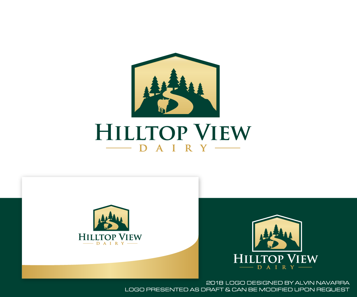 Logo Design by alvinnavarra for Hilltop view Dairy  | Design #19108141