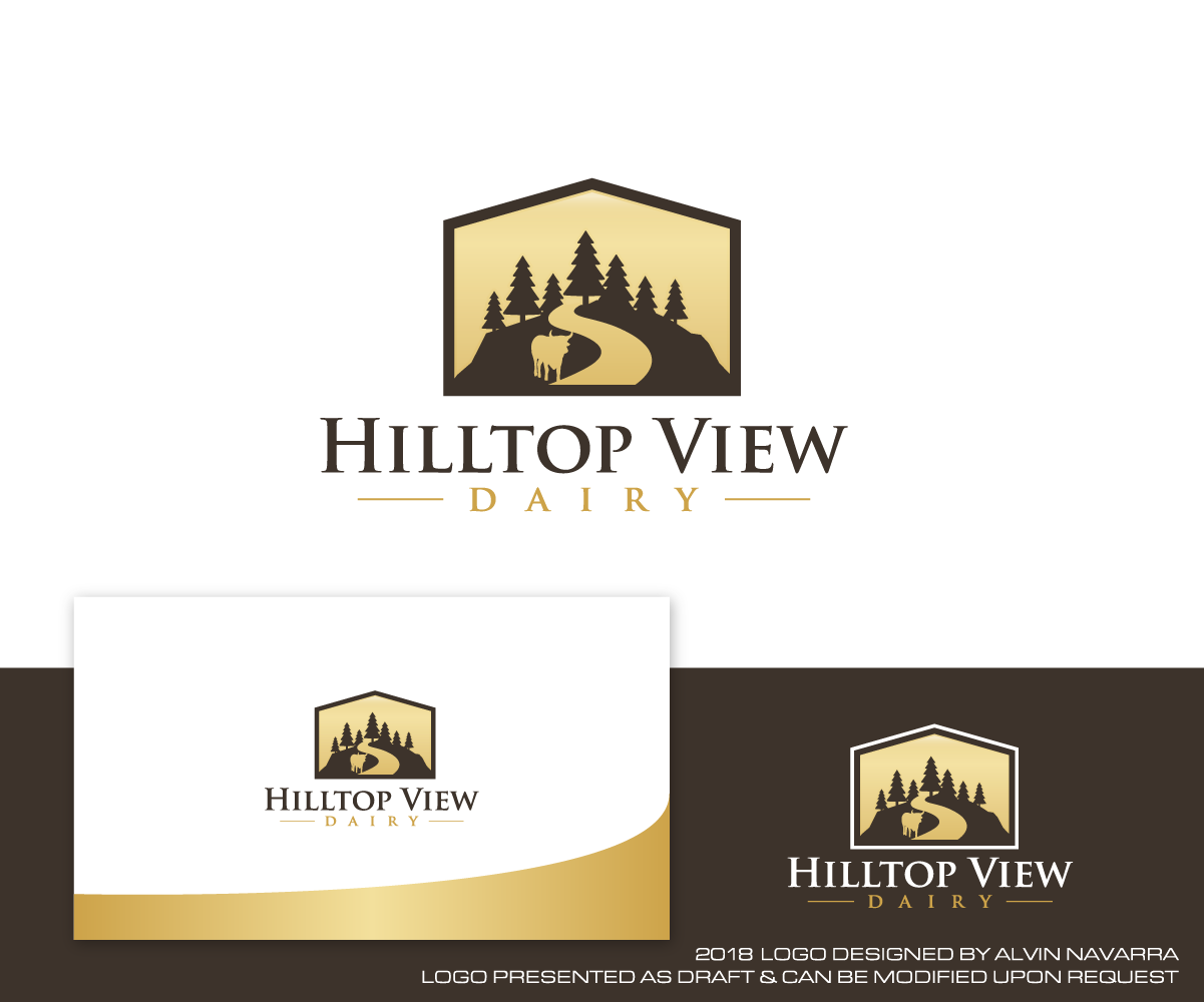 Logo Design by alvinnavarra for Hilltop view Dairy  | Design #19108142
