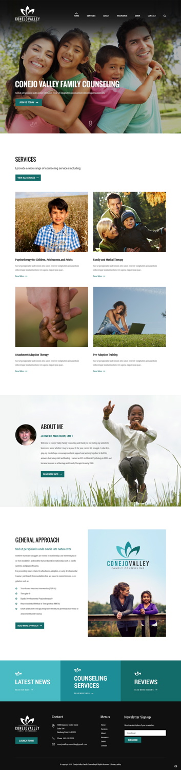 Web Design by pb for Conejo Valley Family Counseling | Design #19106043