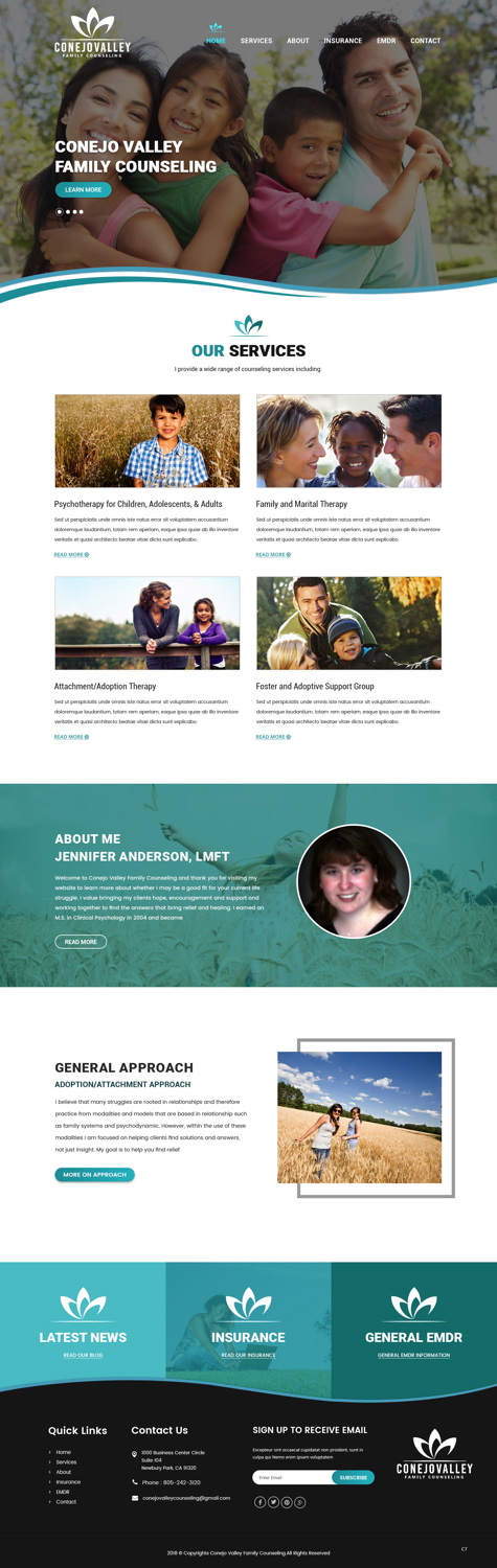 Web Design by pb for Conejo Valley Family Counseling | Design #19106044
