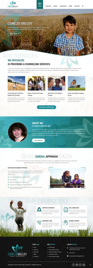 Web Design by pb for Conejo Valley Family Counseling | Design: #19106045