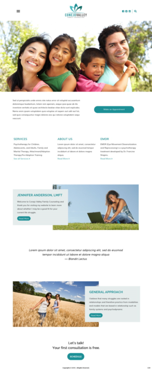 Web Design by pb for Conejo Valley Family Counseling | Design: #19106048