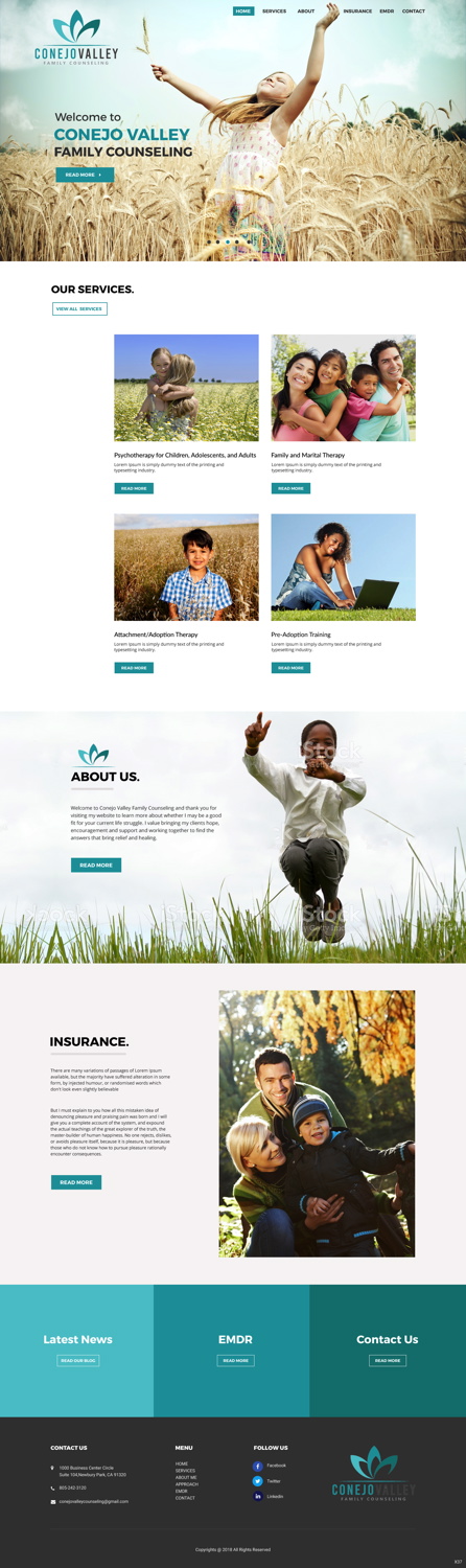 Web Design par pb pour Conejo Valley Family Counseling | Design #19106056