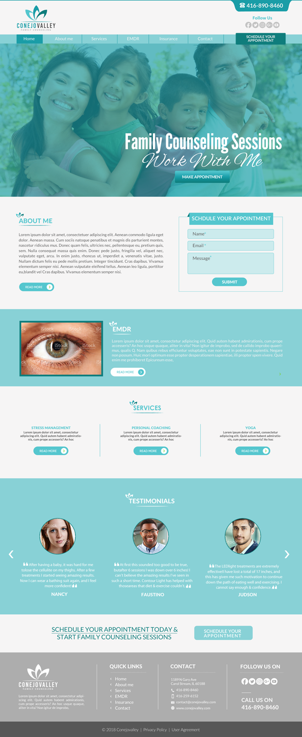 Web Design by chandrayaan.creative for Conejo Valley Family Counseling | Design #19139417