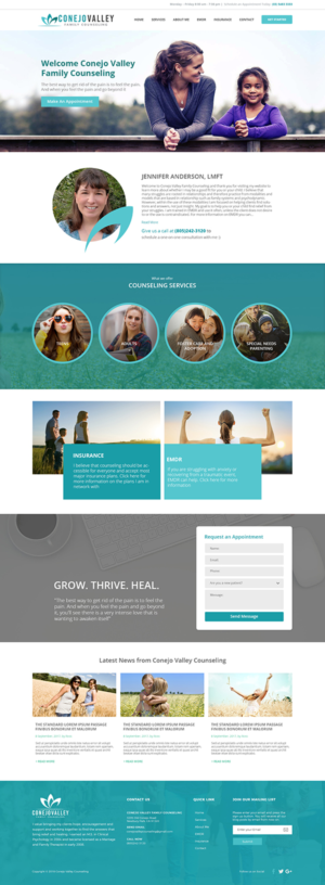 Web Design par lemosys infotech pour Conejo Valley Family Counseling | Design : #19138313