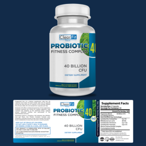 Probiotic Supplement label design