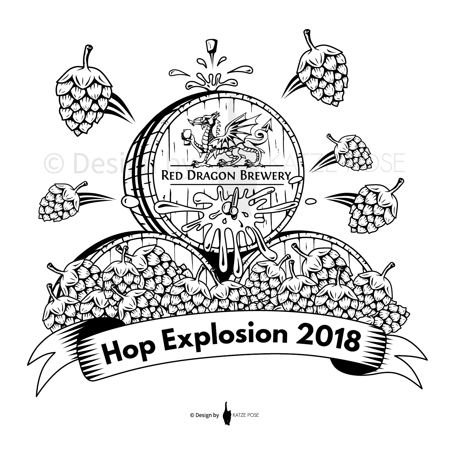 Diseño de Camiseta por KATZEPOSE para Red Dragon Brewery, LLC | Diseño #19099799