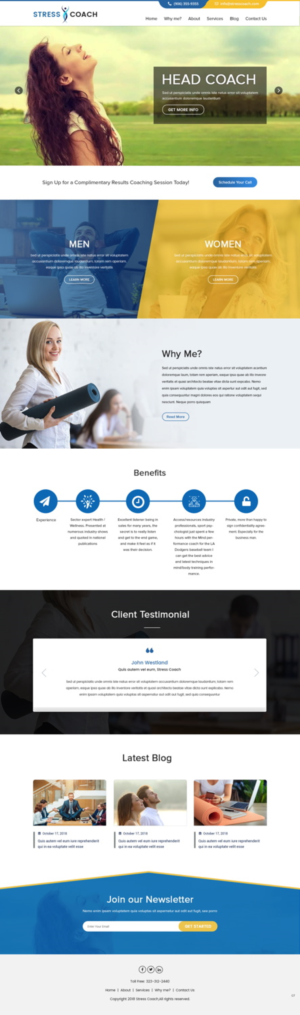 Web Design by pb for Stress Coach | Design: #19121497