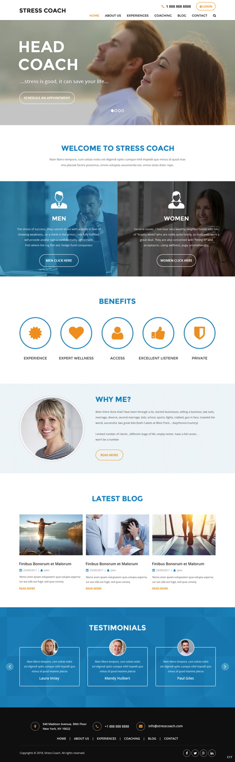 Web Design by pb for Stress Coach | Design #19121499