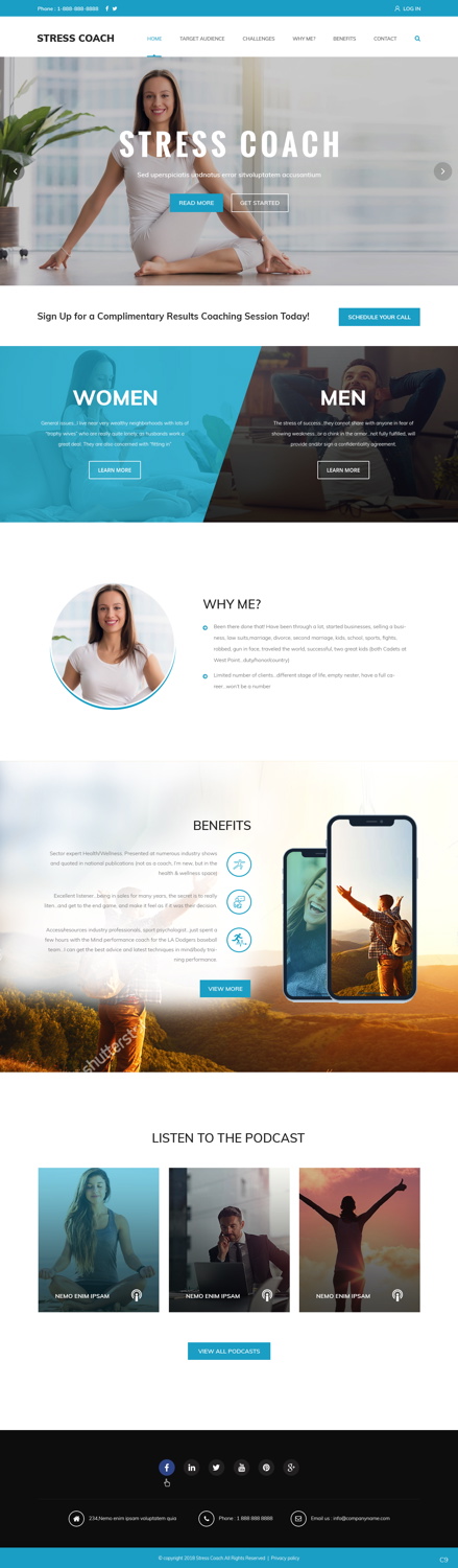 Web Design by pb for Stress Coach | Design #19121500