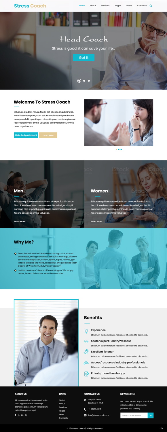 Web Design by pb for Stress Coach | Design #19121502