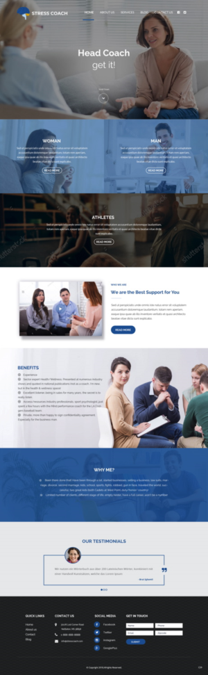 Web Design by pb for Stress Coach | Design: #19121504